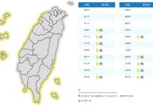 氣象署今(11/5)日發布陸上強風特報 (圖/氣象署)